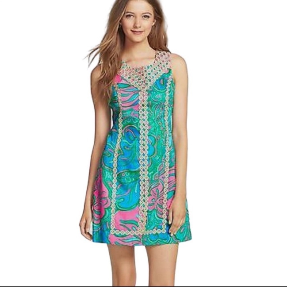 Lilly Pulitzer Macfarlane Shift Dress in Multi Lounge Size 8 NWT